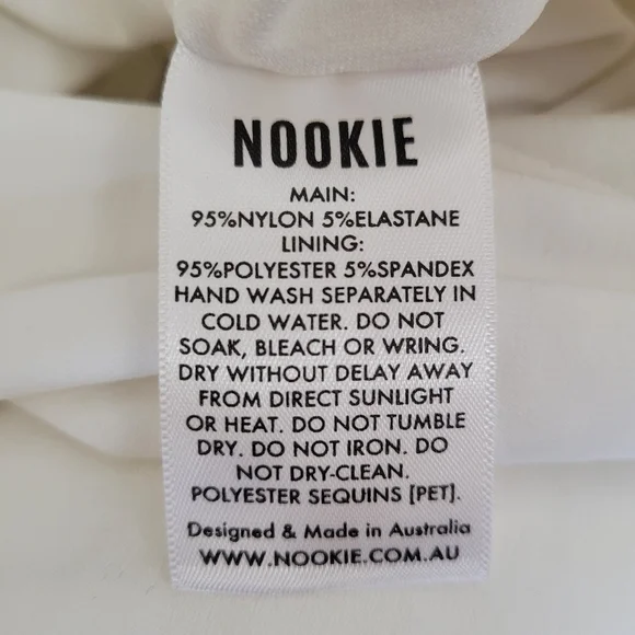 Nookie Supreme Mini White Sequin Spaghetti Strap Dress XS - Picture 14 of 14